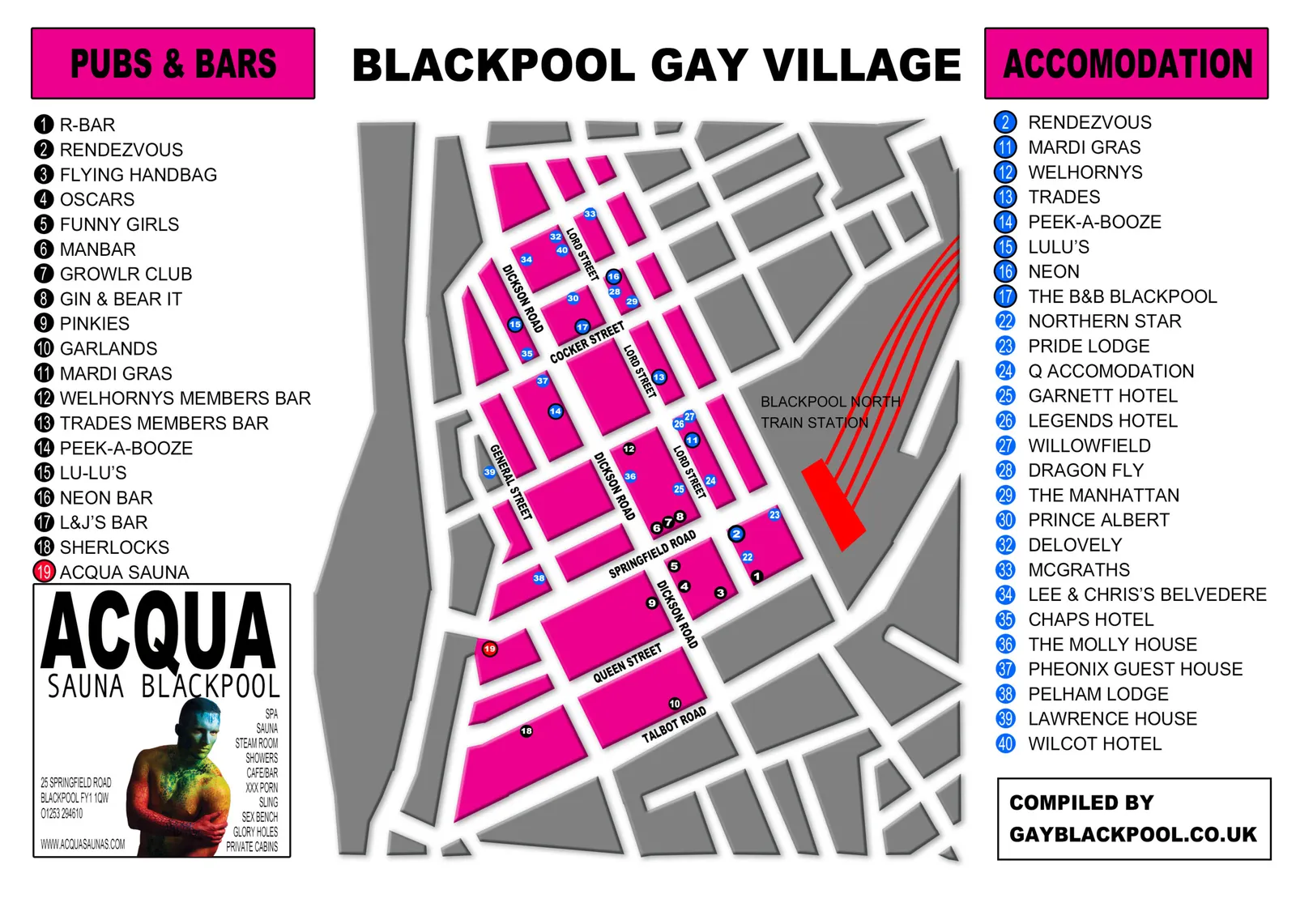 Blackpool Gay Village Map 7 Gay Blackpool Village Map